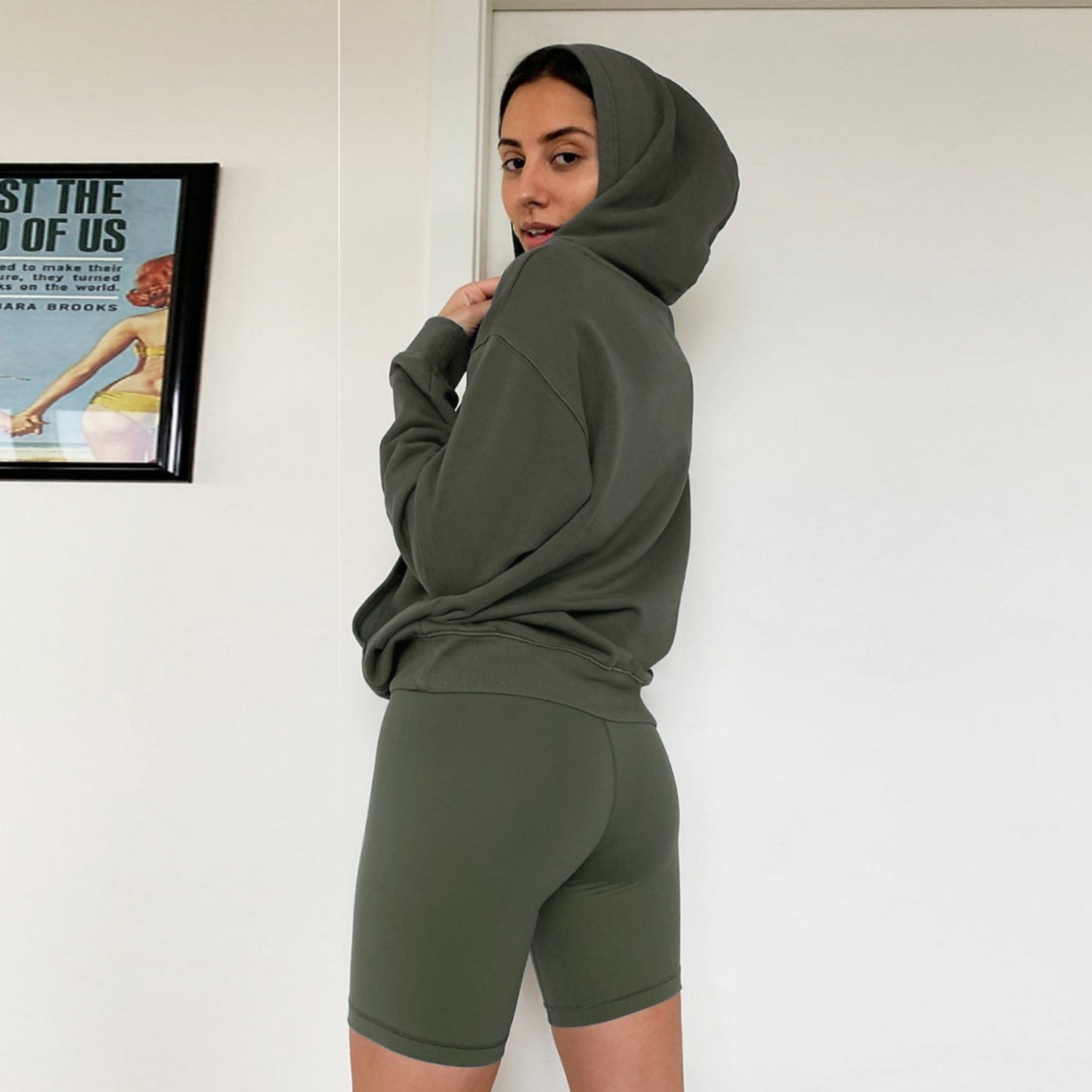 Loose sweatshirt shorts sports two-piece suit women