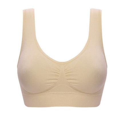 Women's Comfortable Non-marking Body Shaping Non-steel Ring Bra Shockproof Seamless Small Tank Tops