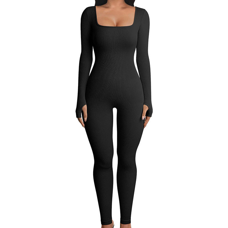 Seamless Jumpsuit Long Sleeve Shapewear