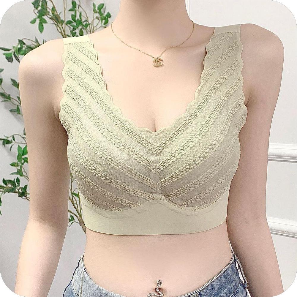 Seamless Back Shaping Bra Women's Small Chest Push Up Summer Thin Lace Bra