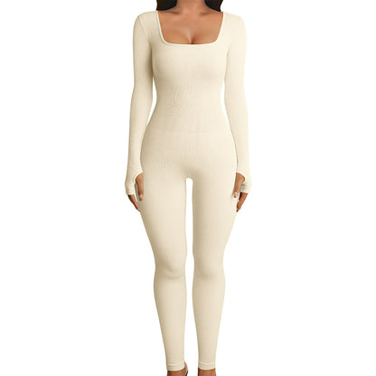 Seamless Jumpsuit Long Sleeve Shapewear