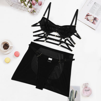 Lace-up Bra Body Shaping Skirt Outfit Women