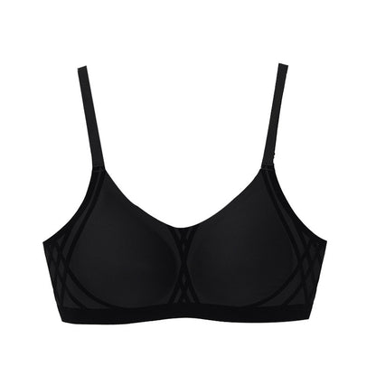 High Elastic Seamless 3D Flocking Black Technology Shaping Bra