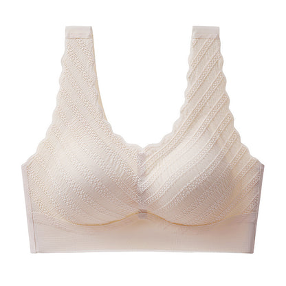 Seamless Back Shaping Bra Women's Small Chest Push Up Summer Thin Lace Bra