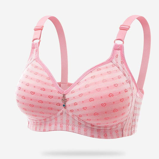 Women's Fashion Casual Breast Push Back Shaping Safety Without Steel Ring Gathering Bra