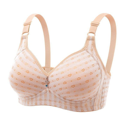 Women's Fashion Casual Breast Push Back Shaping Safety Without Steel Ring Gathering Bra