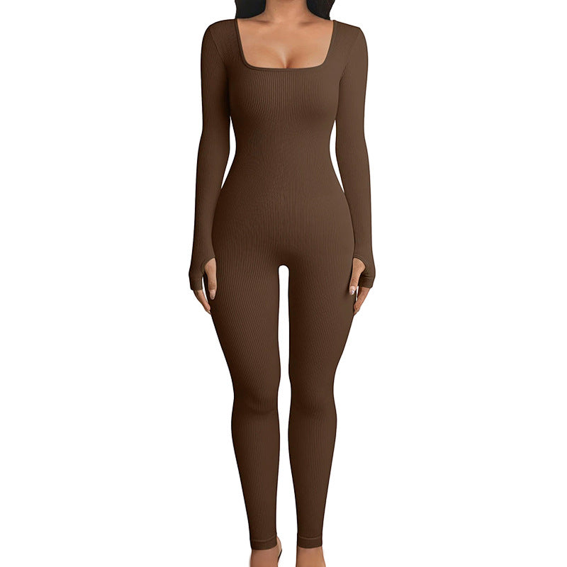 Seamless Jumpsuit Long Sleeve Shapewear