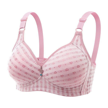 Women's Fashion Casual Breast Push Back Shaping Safety Without Steel Ring Gathering Bra