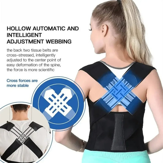 Adjustable Back Posture Belt Office Home Gym Unisex Improve Spine Clavicle Brace Posture Vest Posture Corrector