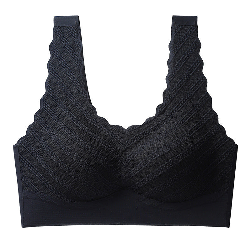 Seamless Back Shaping Bra Women's Small Chest Push Up Summer Thin Lace Bra